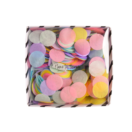 Caja Confetti Redondo - Pastel Rainbow