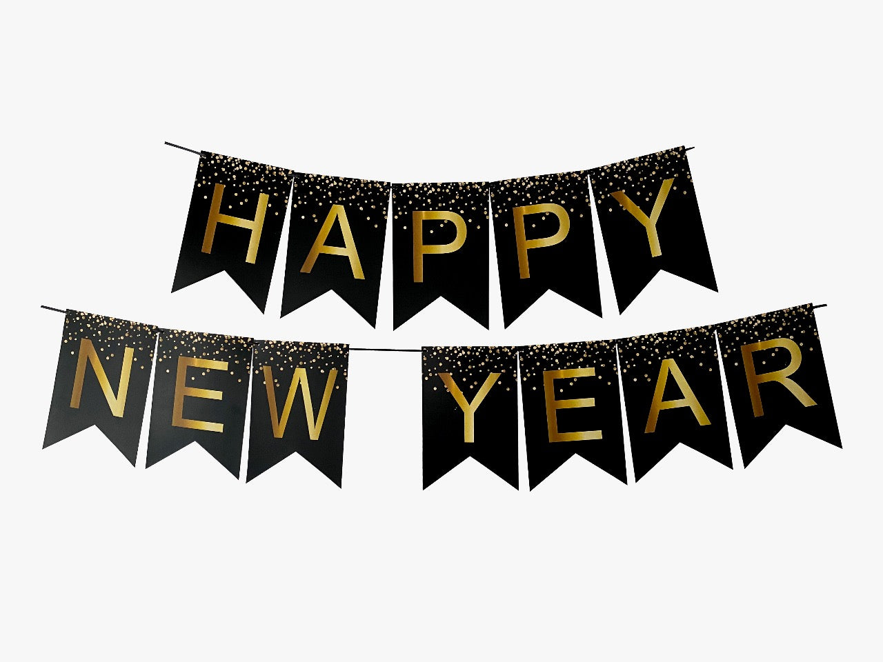 Letrero - Happy New Year negro