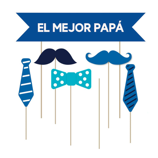 Cake Topper - "El mejor papá" Azul