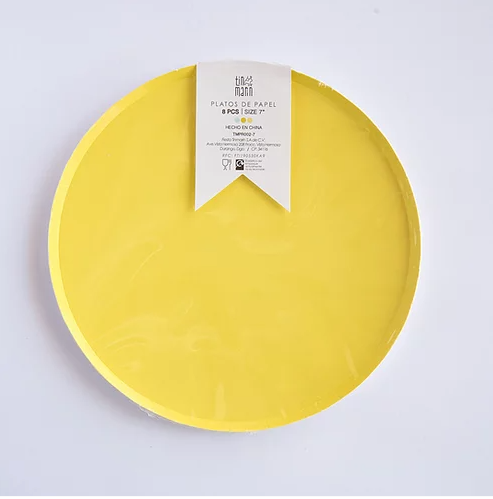 Plato - Amarillo Chico (8 piezas)