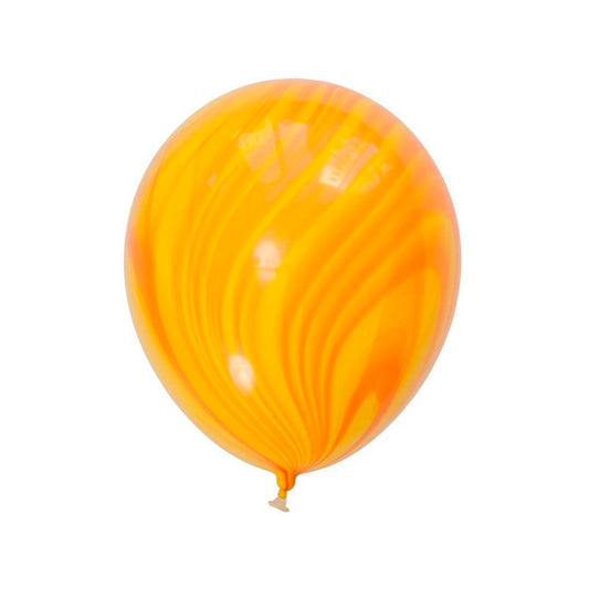 Globo Chico 11" - Marmoleado Amarillo con Naranja