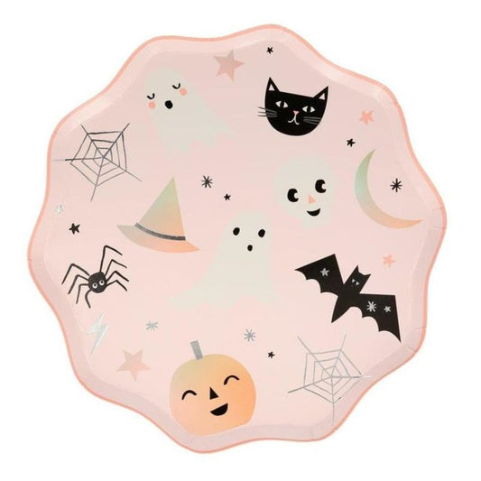 Plato Grande - Halloween Pink (8 piezas)