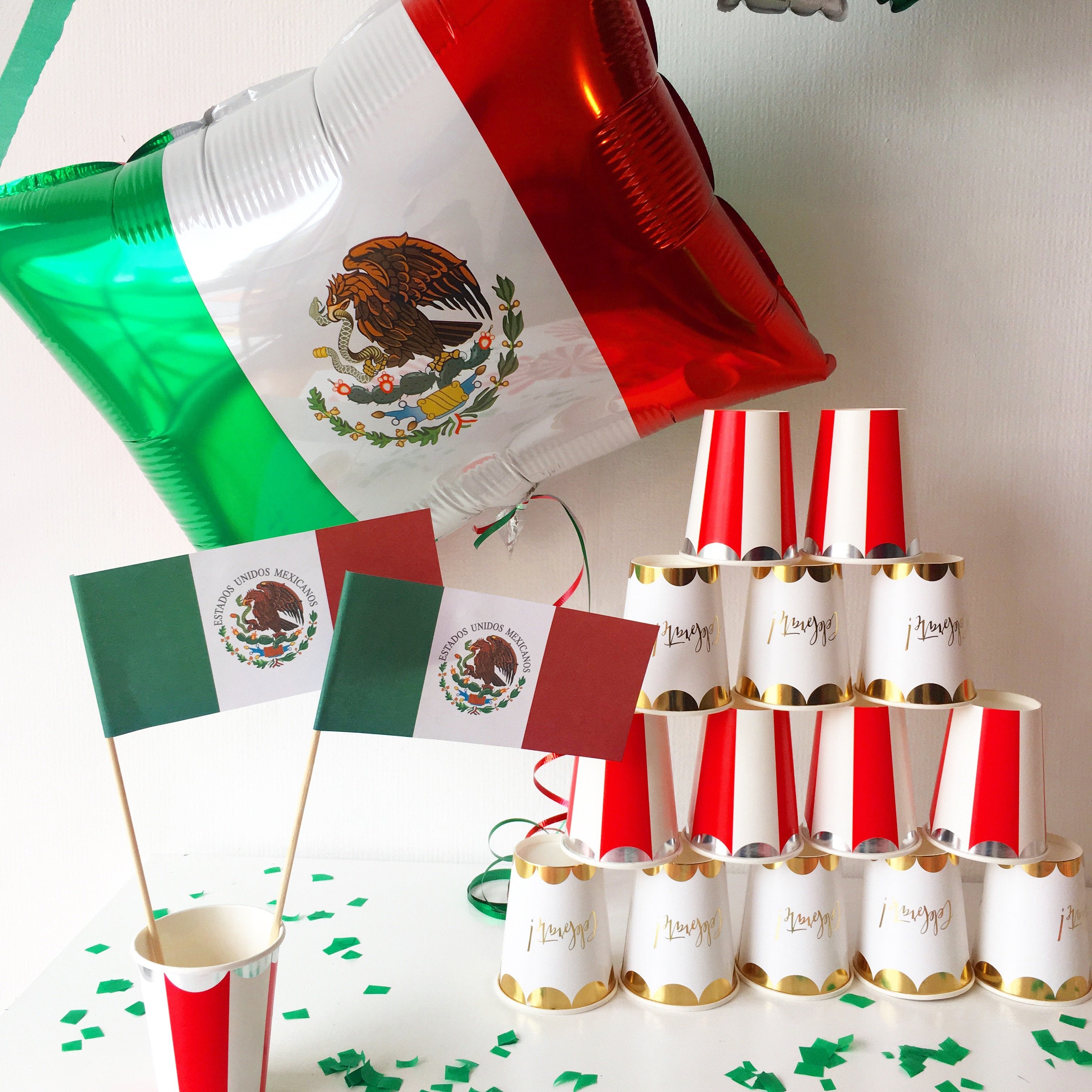 Globo Metalico - Bandera de México Chica