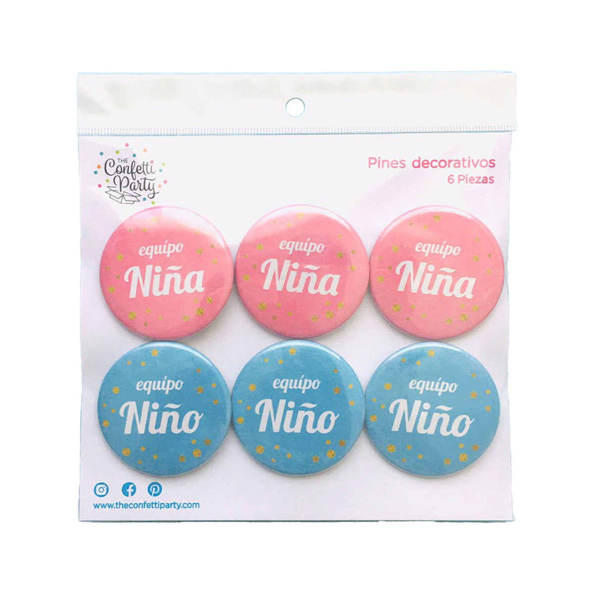 Kit Pins Niña o Niño (6 piezas)