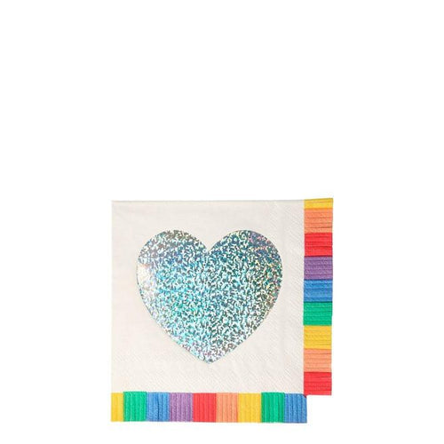 Servilleta Ch - Rainbow Heart ( 16 piezas)