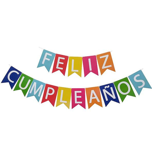 Letrero - Feliz Cumpleaños Multicolor