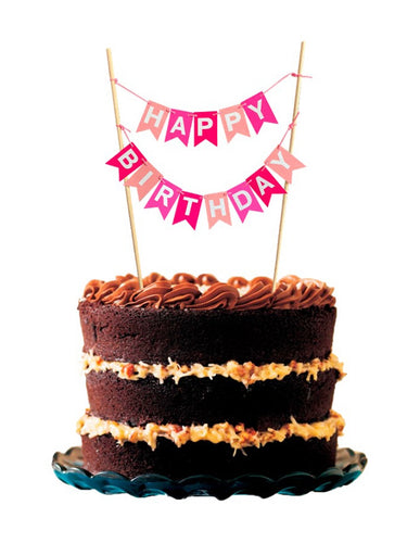 Cake Topper - Happy Birthday Rosas