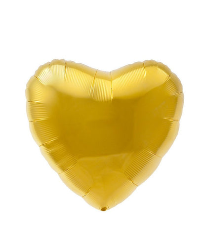 Corazón metálico mediano dorado