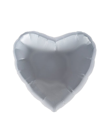Corazón metálico mediano plata