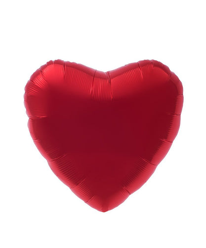 Corazón metálico mediano rojo