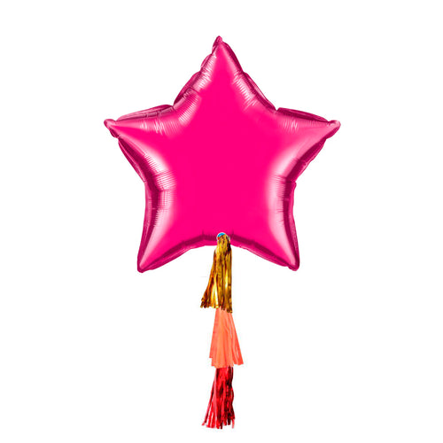 Globo Metálico Estrella Gigante Magenta