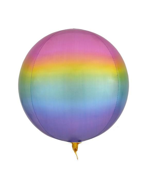 Globo Esfera - Arcoiris Pastel