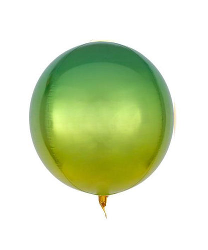Globo Metálico Esfera - Verde y Amarillo