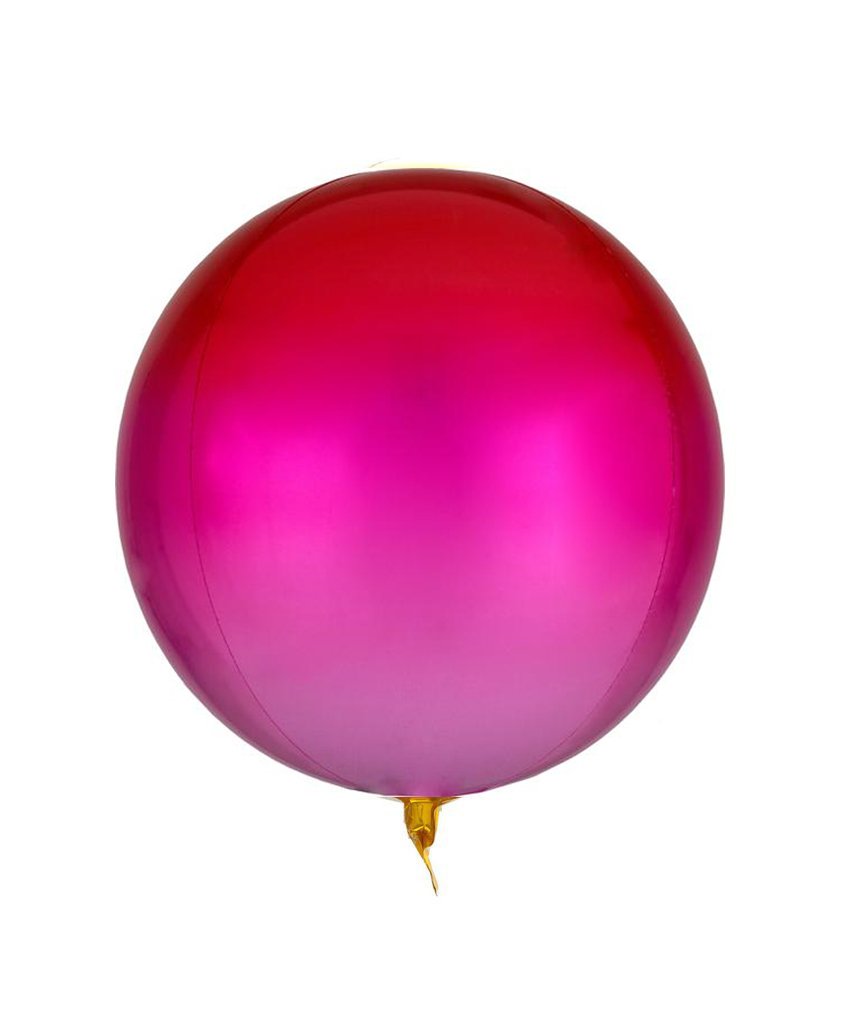 Globo metálico Esfera- Rojo y rosa