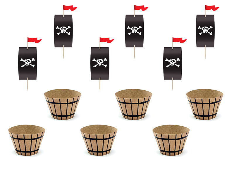 Cupcake Kit - Piratas (6 piezas)