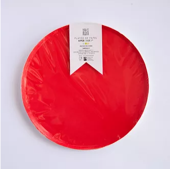Plato - Rojo Chico (8 piezas)