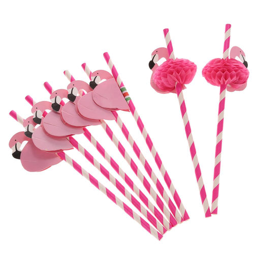 Popotes - Flamingos (12 piezas)