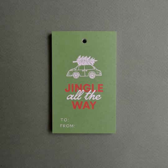 Mini Tarjeta -  tags JINGLE ALL THE WAY (5 piezas)