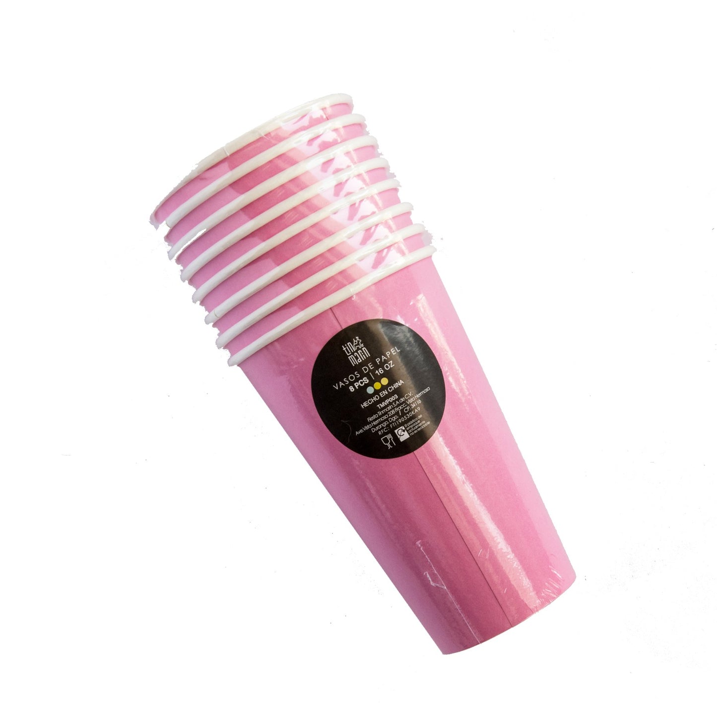 Vaso Alto - Rosa Claro (8 piezas)